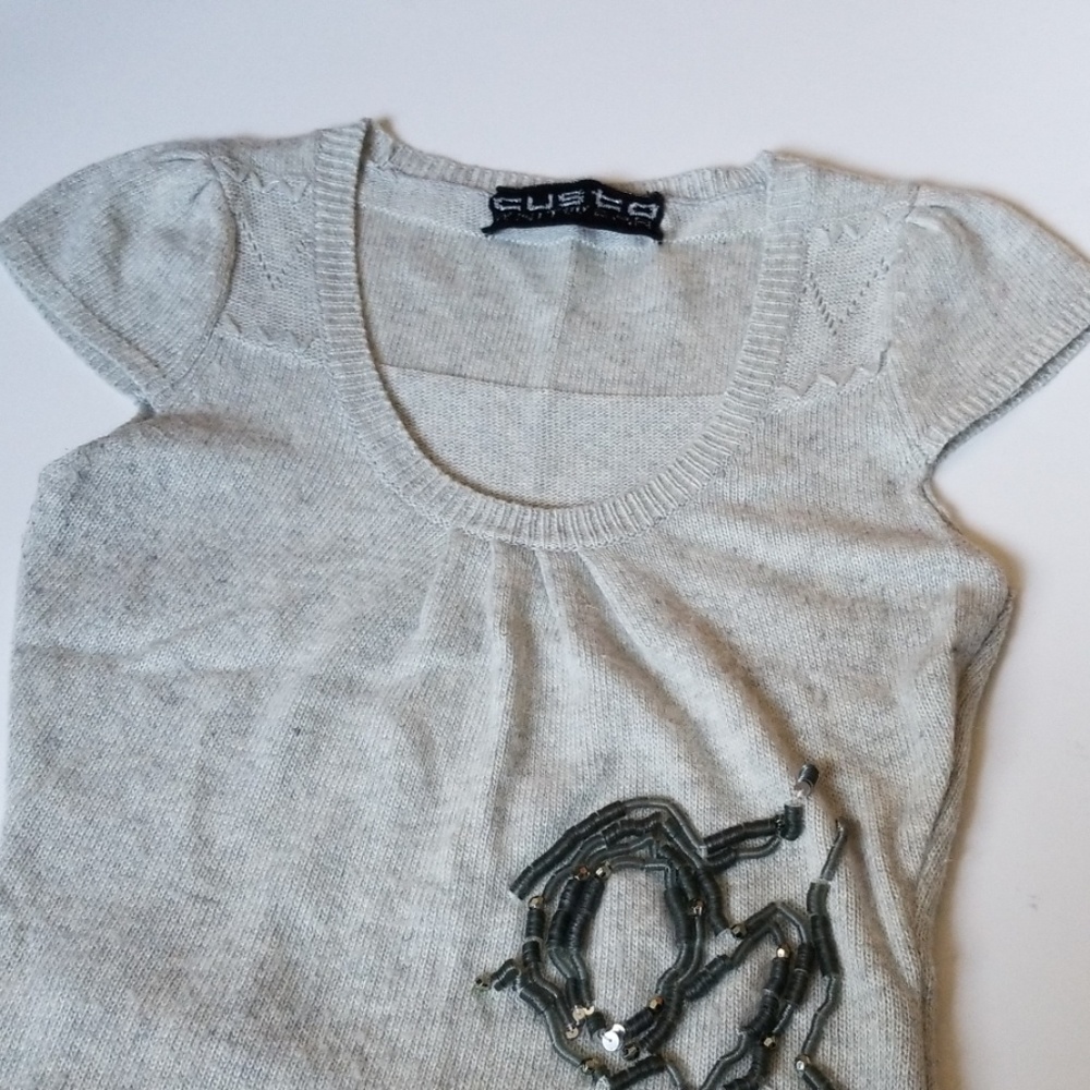 Gusto Knitwear Angora wool gray dress XS  - Small - Picture 4 of 8